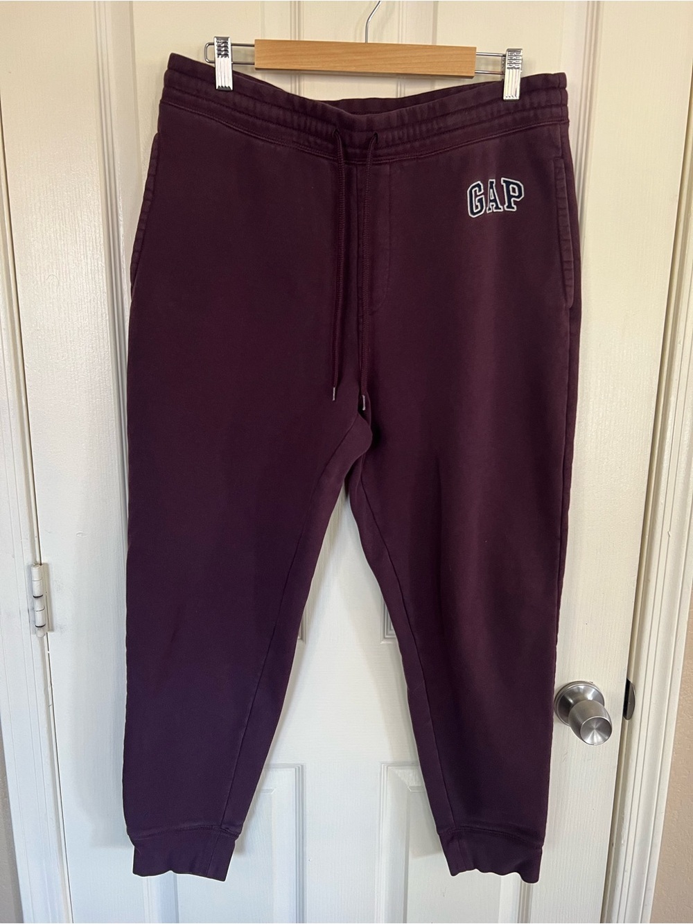 GAP Rich Wine Fleece Jogger Sweatpants Women’s Large Lounge